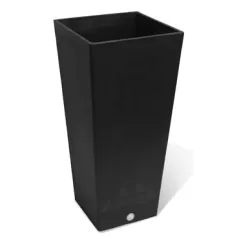 Algreen 13"x28" Square Planter Black Marble