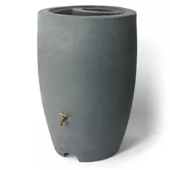 Algreen 50gal Athena Rain Barrel Charcoal