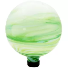 Gardener Select 10" Green Swirl Glass Gazing Globe
