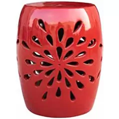 MCarr 19" Starburst Garden Stool Red