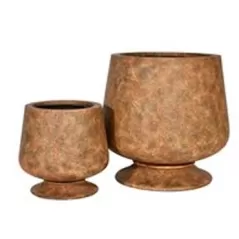 MCarr 16pc Ficonstone Short Snifter Urn Planter Pallet Antique Rust