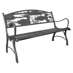 Painted Sky Bench Loon Iron