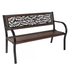 Painted Sky Bench Flora 2 Tone Tube Steel
