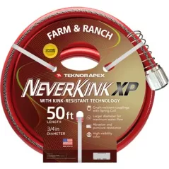 Teknor 3/4"x50' NeverKink XP Farm & Ranch Hose Red