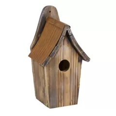 Woodlink Rustic Farmhouse Bluebird House with Corrugated Metal Roof