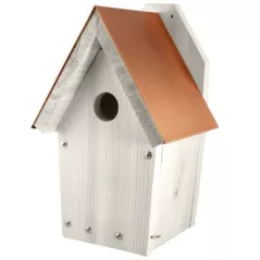 Woodlink Nantucket Bluebird House CopperTop White Wood