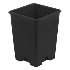 Gro Pro Black Plastic Square Pot 5 x 5 x 7 in (4480/Plt)