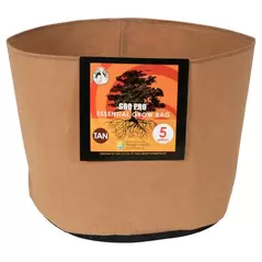 Gro Pro Essential Round Fabric Pot - Tan 5 Gallon (90/Cs)