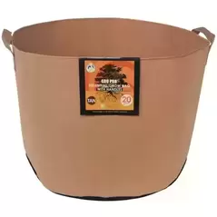 Gro Pro Essential Round Fabric Pot w/ Handles 20 Gallon - Tan (42/Cs)