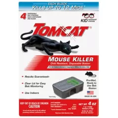 Tomcat Tier3 Disposable Mouse Bait Station 4pk