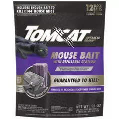 Tomcat 12pk Advanced Tier 1 Refillable Mouse Bait Station