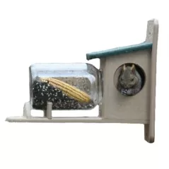 Birds Choice Squirrel Jar Feeder Recycled Plastic Tan & Green