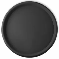 Crescent 19.7" Round Universal Saucer Caviar Black