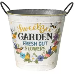 DDI 12.6" Painted Metal Planter
