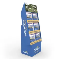 Gale Pac 12pc 10' Ready To Hang Triangle Sail PDQ Display Pebble & Steel
