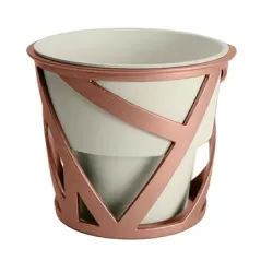 HC 6" Curio Planter Cottage Stone w/ Copper Stand