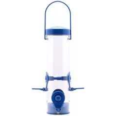 Perky Pet Sierra Wild Bird Tube Feeder Navy 2 in 1