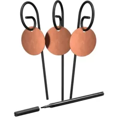Panacea Modern Farmhouse Copper Plant ID tags and Wire Stakes with Outdoor Marker