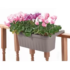 Apollo 20" Adjustable Railing Planter Grey