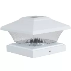 Moonrays Post Cap Solar Light w/Plastic Lens White