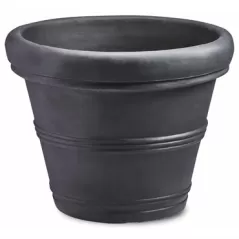 Crescent 16" Brunello Planter Caviar Black