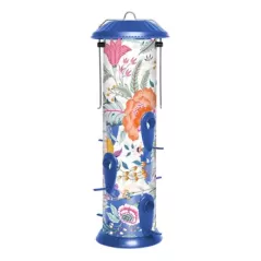 Natures Way 2.8qt Easy Clean Plastic Bird Feeder Fantasy Floral