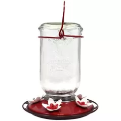 Perky Pet Mason Jar Hummingbird Feeder Clear