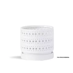 PHG 7.5"x6.5" Moon Gate Orchi Orchid Planter Bright White
