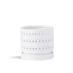 PHG 6"x5.5" Moon Gate Orchi Orchid Planter Bright White
