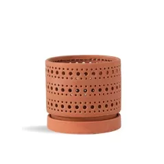 PHG 7.5"x6.5" Moon Gate Orchid Planters Sand Canyon Clay Case of 4