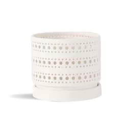 PHG 7.5"x6.5" Moon Gate Orchi Orchid Planter Sand Milky White