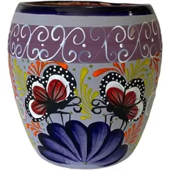 Talavera 12" Bella Especial Ovalo Pot Blue