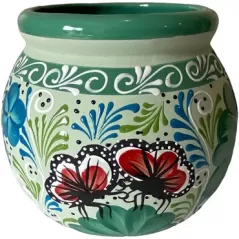 Talavera 14" Bella Especial Esfera Pot Teal