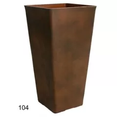 Austram 12" x 8" x 20" Vizcaya Square Vase Anchor Rust