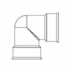 ADS Soiltight Elbow, Bell-End HDPE 90 Degrees Degrees Dual Wall Injection Molded N-12, Black 12" | DFD1299ST