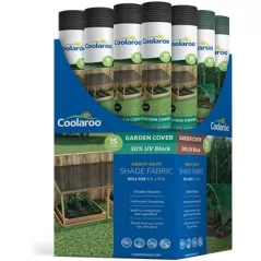 Coolaroo 16pc 6'x15' Light Fabric Rainforest 50% & Black 30%