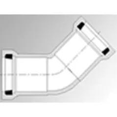 PVC Elbow 4 in. Gasketed SDR-21 45 Degree 1-Piece | 122040