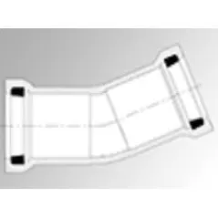 PVC Elbow 4 in. Gasketed SDR-21 22-1/2 Degree | 124040