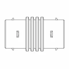 Ads Internal Coupler, Black Pipe X Downspout 6" |  615AA