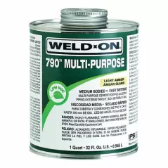 PVC Cement, 1 qt Metal Can 790 Series Low VOC Multi-Purpose
