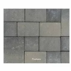 Paver Stone, 5-1/5" x 5-1/2" x 2-3/8" Square Positano Interlocking San Francisco Cobblestone