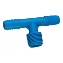 Blue PVC Twister Tee 1/2 in. Double Helix x Double Helix x MIPT | 3100-005