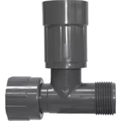 Black PVC Tee 1 in. Nut x MTHD x Female Value Connector Manifold | 1201-010