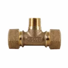 Tee, 1"Type T CTS Compression x Type T CTS Compression x MNPT Brass 74762T Series