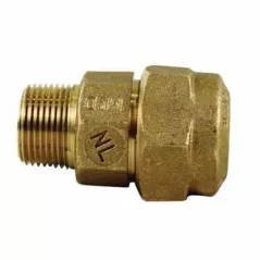 Straight Adapter, 1"Type Q CTS Compression x MNPT Brass 74753Q Series Octagonal