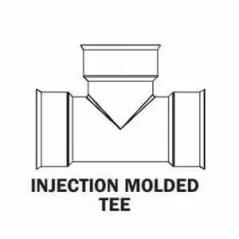ADS Soiltight Tee, Bell-End HDPE Dual Wall Injection Molded N-12, Black 12" | DFD1264ST