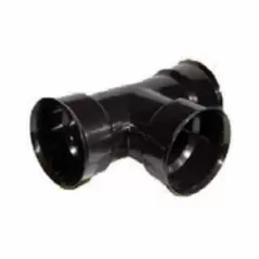 ADS Tee, Bell-End HDPE Watertight Dual Wall Injection Molded N-12, Black 8" | DFD862WT