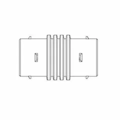ADS Internal Coupler, Snap Hdpe Single Wall Black 6" |  0615AA