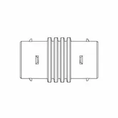 ADS Internal Coupler, Snap HDPE Single Wall Black Male x Barb 3" | DFECPINT030