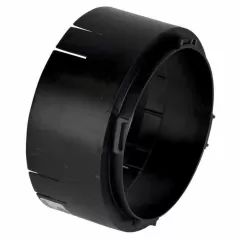 6" Locking Outlet, Black Styrene Universal
